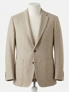 $998 Billy Reid Italy Sample Wool 40% Angora Tweed Blazer Jacket L Large 42R